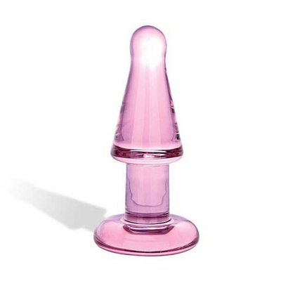 Розовая анальная пробочка с закругленной головкой Orbital