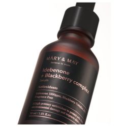 MARY&MAY Антивозрастная антиоксидантная сыворотка для лица с идебеноном и ежевикой Idebenone+Blackberry Complex Serum 30 мл.