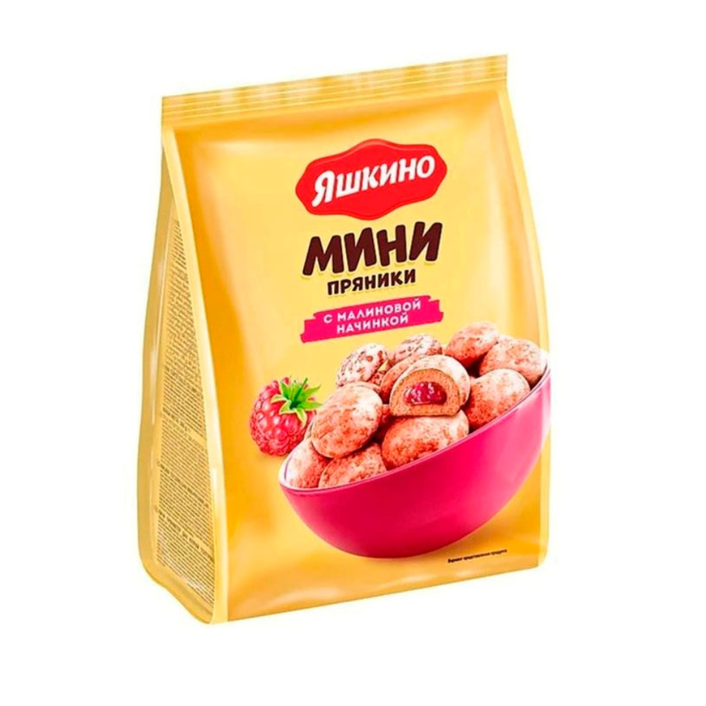 Пряники мини Яшкино с малиной 300 гр
