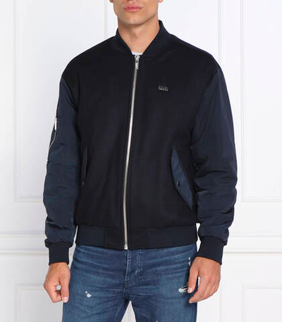 хлопковая куртка бомбер Karl Lagerfeld - темно-синий(505043 524799)