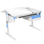 Растущая парта Дэми СУТ 45 с лотком и тумбой ТСН.04 с полками СУТ.45.350 (1200×820 мм)