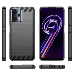 Чехол в стиле карбон для смартфона Realme 9 4G и Realme 9 Pro+ Плюс, серии Carbon от Caseport