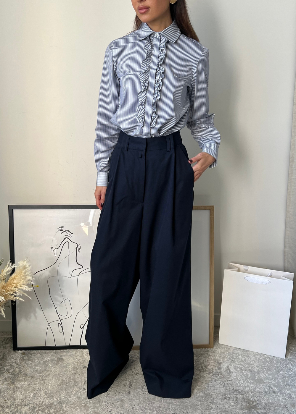 Хлопковая рубашка Max Mara, S