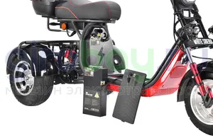 Электроскутер WHITE SIBERIA PRO TRIKE 3000W (Черный) фото №9