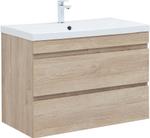 Тумба с раковиной Aquanet Нота New 334199 90 дуб светлый