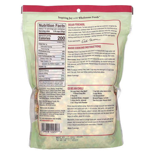 Bob's Red Mill, 13 смеси для бобового супа, 822 г (29 унций)