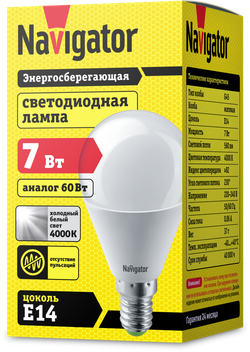 Лампа Navigator 94 468 NLL-G45-7-230-4K-E14