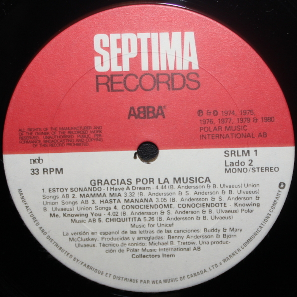 ABBA / Gracias Por La Musica (LP)
