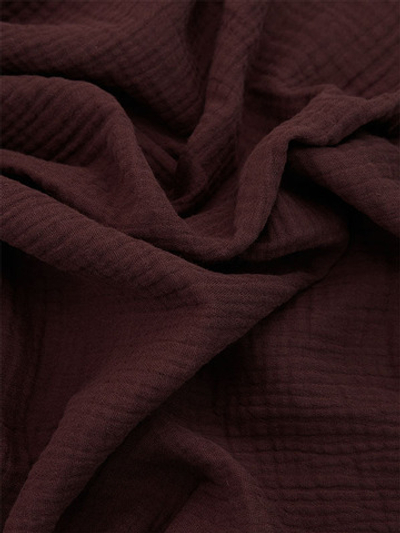 Ткань Муслин, 120 гр/м2, 100% хлопок, ш. 130 см, клюквенный