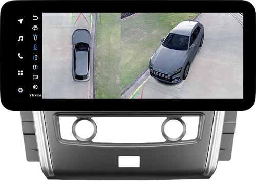 Магнитола для Nissan Patrol Y62 2010-2019 (экран климата внизу) - Teyes LUX ONE 360 монитор 12.3" 2K QLED на Android 10, Быстрая, CarPlay, 4G SIM-слот, 4 камеры в комплекте