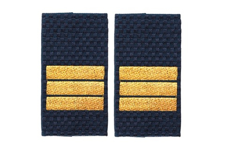 Фальшпогоны Полиция нового образца темно-синие вышит. сержант