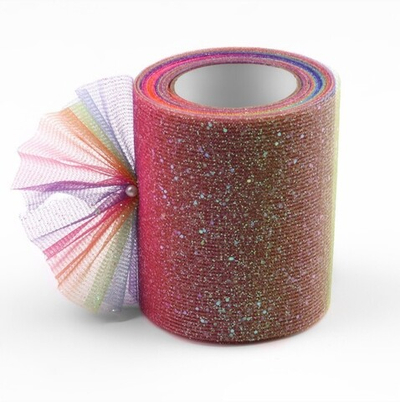 Фатин с глиттером "Радуга" 7,5 см