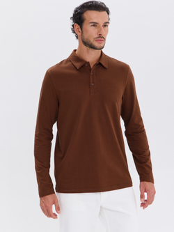 Повседневный базовый лонгслив поло