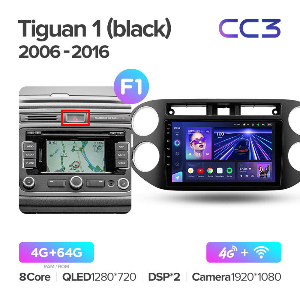 Teyes CC3 9"для Volkswagen Tiguan 1 2006-2016