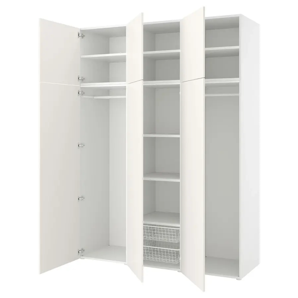 Платяной шкаф - IKEA PLATSA/FONNES  / ПЛАТСА/ФОННЕС ИКЕА, 180x57x241 см, белый