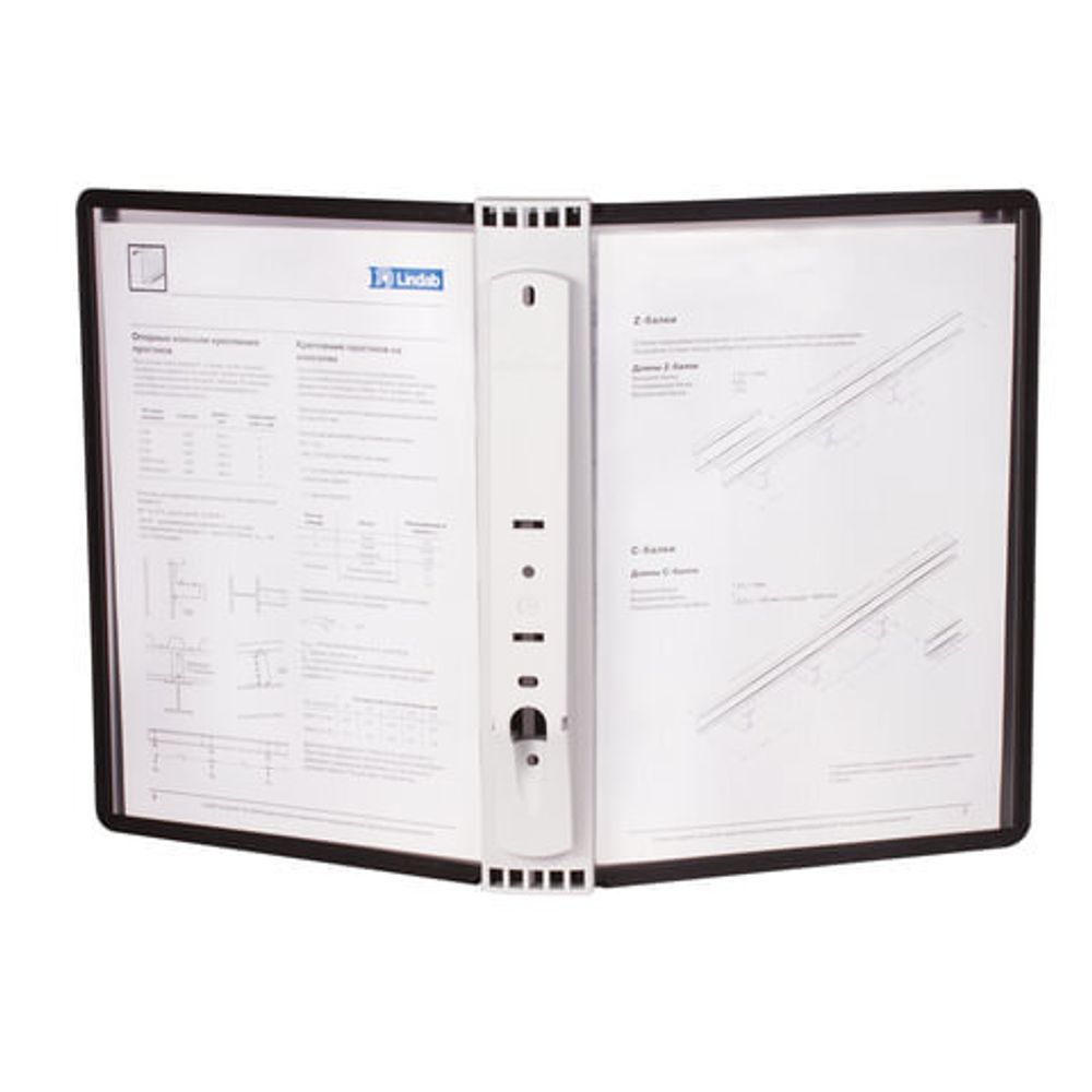 Демосистема настенная на 5 панелей, с 5 черными панелями + табуляторы, DURABLE (Германия) "SHERPA", 5810-01