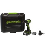 Дрель-шуруповерт аккумуляторная GREENWORKS GD24DD35 24V, 2 АКБ 2Ач и ЗУ 3704007CUC