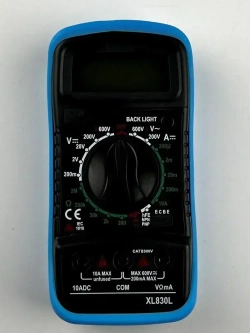 Мультиметр цифровой с прозвонкой автомобильный тестер электрический токоизмерительный с щупами