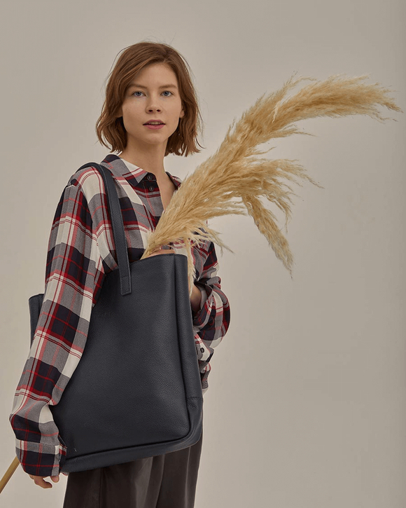 сумка шоппер темно-синий