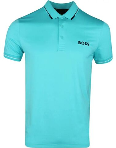 Мужское теннисное поло BOSS Paul Pro Slim Fit Polo Shirt - open green
