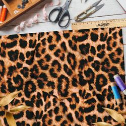 Ткань шифон натуральный леопард