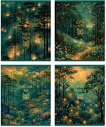 Тетрадь общая 48 л., MAGIC FOREST, обложка-мелов.картон+сплошной УФ-лак, скрепка