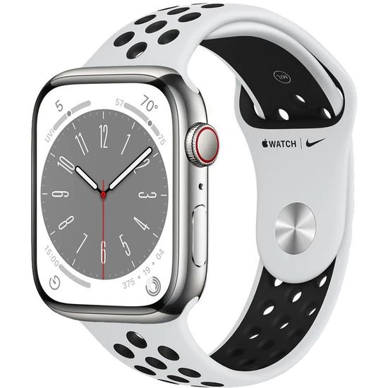 Apple Nike Sport Band for Apple Watch 38|40|41mm Nike Pure Platinum/Black (Чёрный/Платиновый) MX8D2AM/A