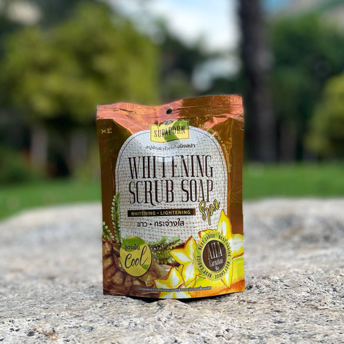 Отбеливающее мыло-скраб для тела с тамариндом, карамболой и рисовым маслом, Спа-серия Whtening Scrub Soap Supaporn