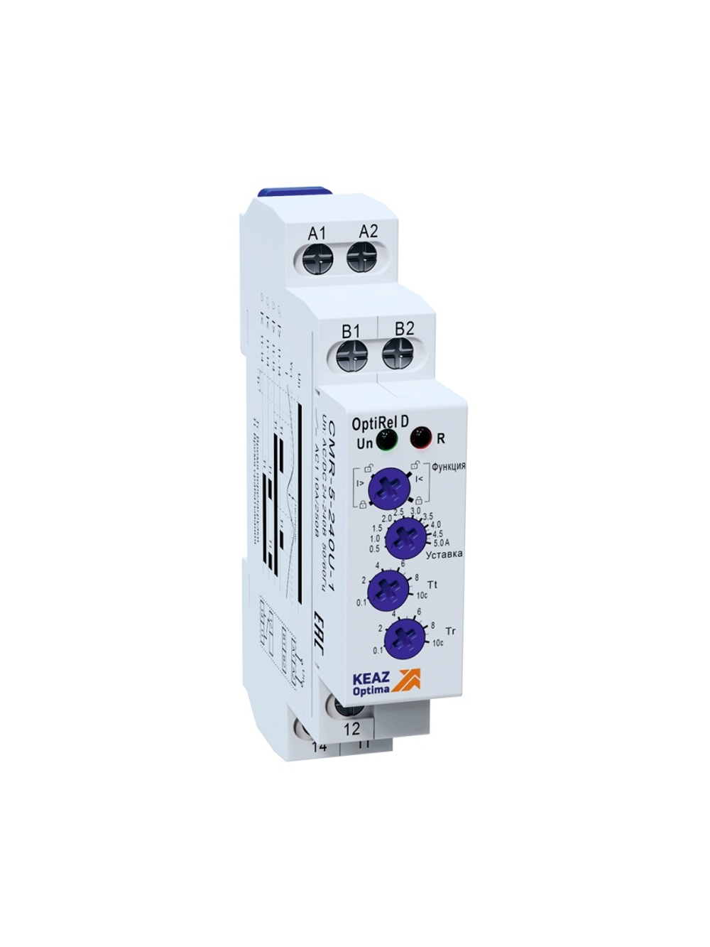 Реле контроля тока OptiRel D CMR-05-240U-1 50…500мА 10А 1СО 24-240АС/DC КЭАЗ 332025