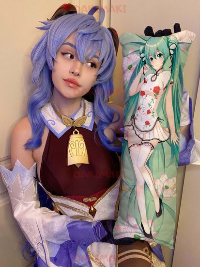 Мини дакимакура Мику Хацунэ из Вокалоид арт. M0818, 60х20 см