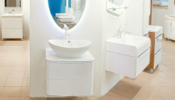 Тумба подвесная VELVEX Luna 60 белая с раковиной VELVEX Гамма 56