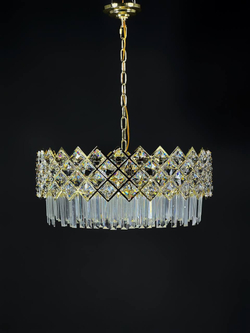 Люстра подвесная Lanbos, 9 ламп Е14, 360 Вт, до 20 кв м, золотая