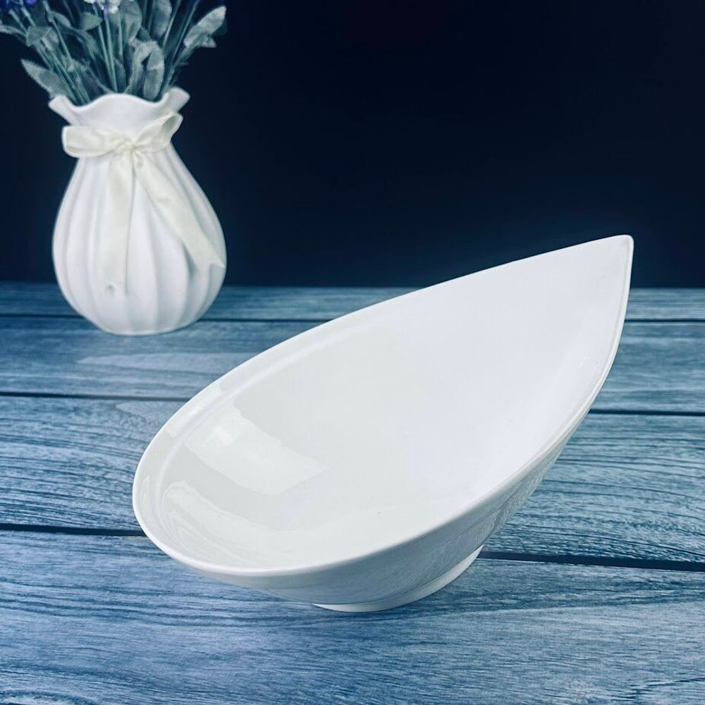 Lenardi 118-032 Овальный салатник 28см BIANCO в под.уп.(х6)Фарфор