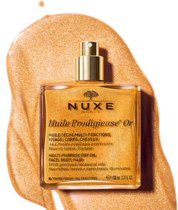 Nuxe Huile Prodigieuse Or - многофункциональное сухое масло с блестками для лица, тела и волос /   50  ml  / GTIN 3264680009785
