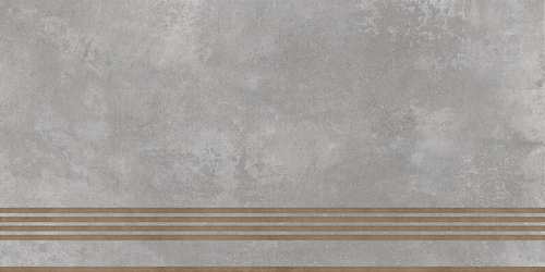 Ступень керамогранитная NorseGT серый 30x60 ST186VG