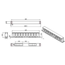 Кабельный организатор Hyperline CM-1U-D66-PL-COV