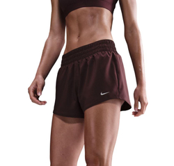 Женские теннисные шорты Nike Dri-Fit One 3in - burgundy crush/reflective silve