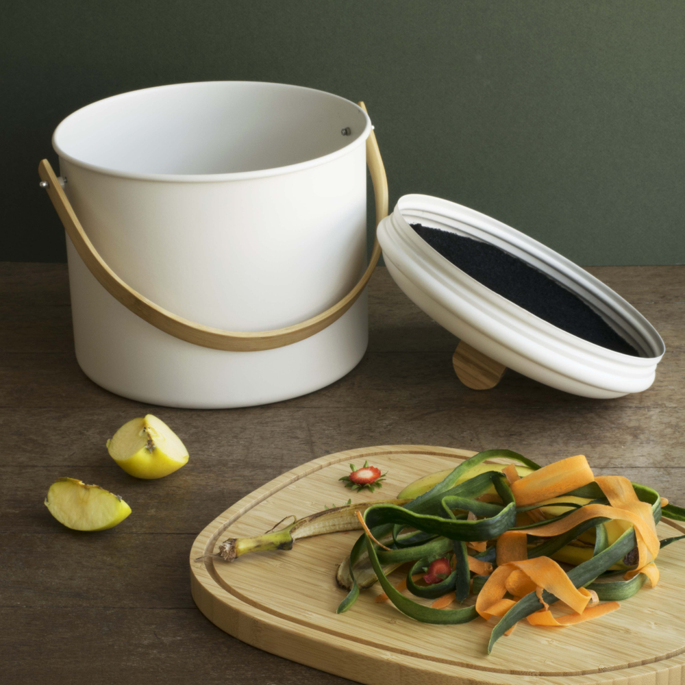 Урна для отходов кремовая, 6.6 л