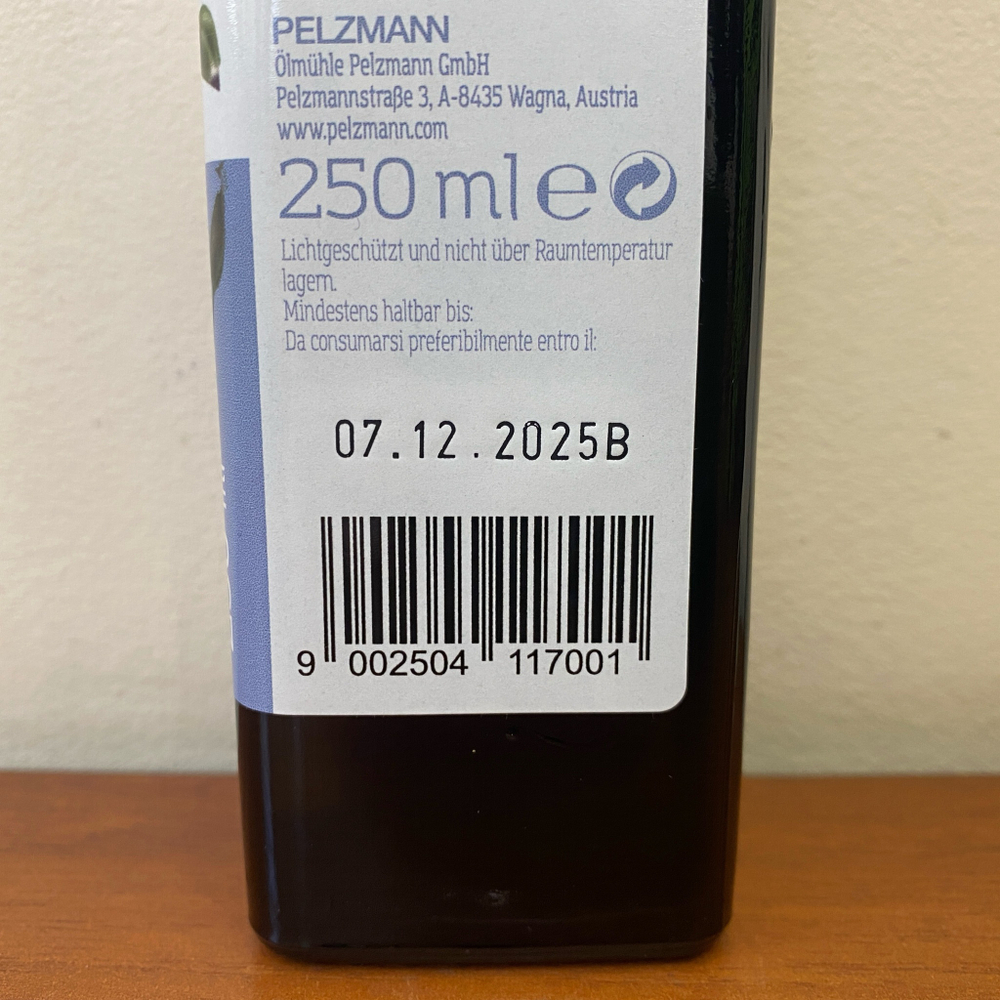 Масло льняное нерафинированное Pelzmann 250 мл, Австрия