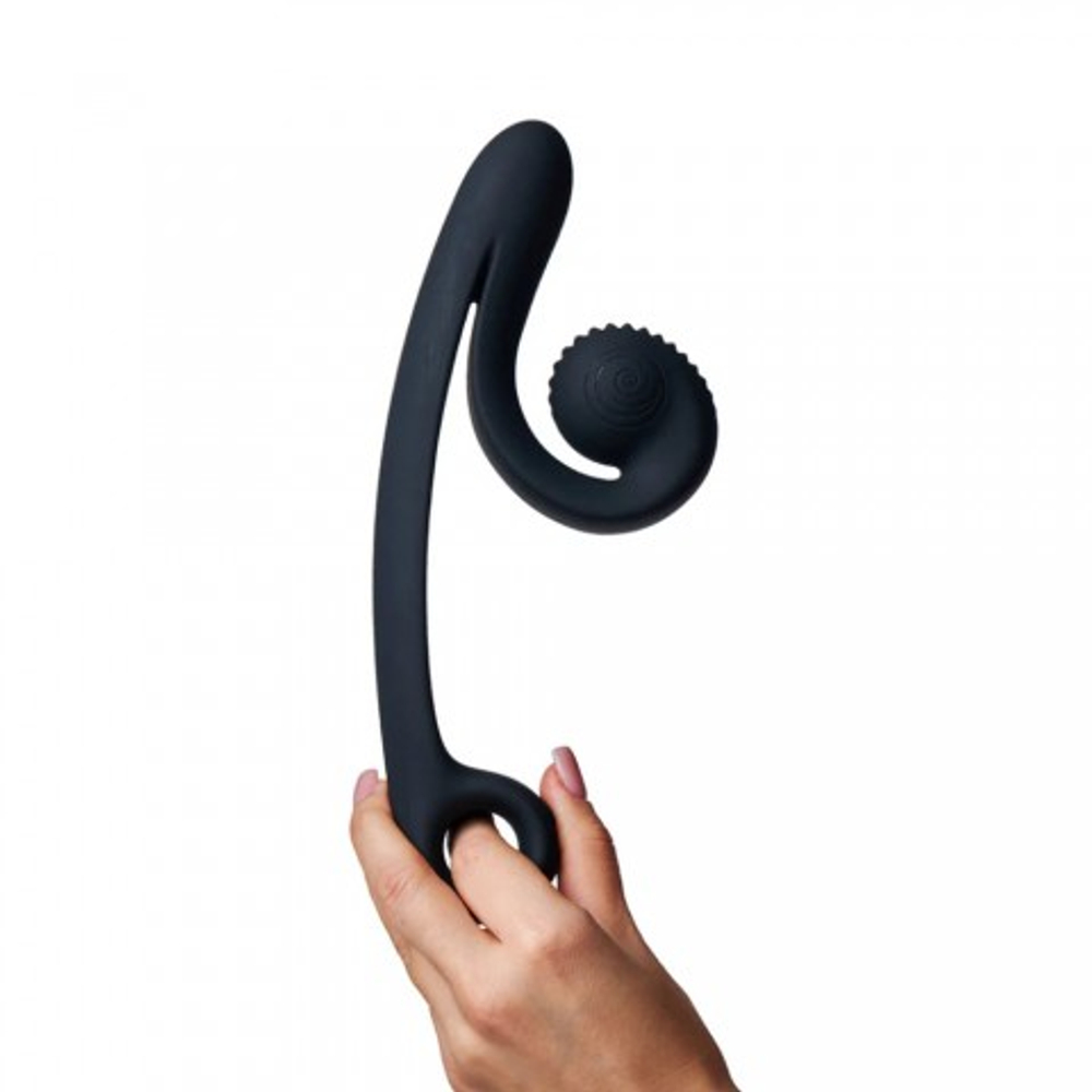 Вибратор для двойной стимуляции SVibe Snail CURVE черный