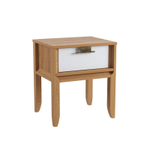 Тумба прикроватная «Бридж» браун/белый лак