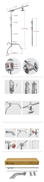 E-IMAGE LCS-03 40" C-Stand Си-стенд разборный, комплект (137,2-288,6 см)