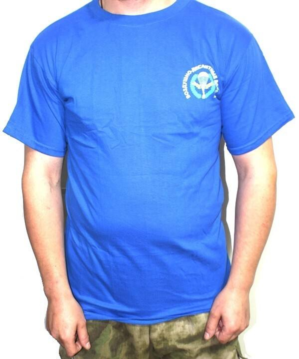 Футболка голубая с логотипом ВДВ