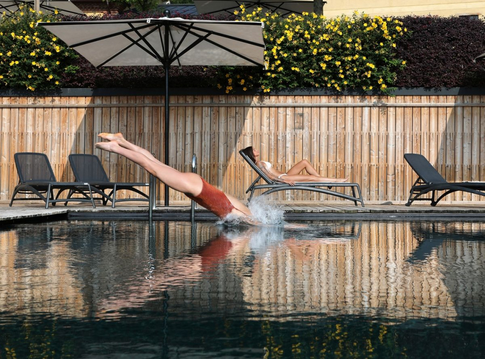 Шезлонг-лежак пластиковый Nardi Atlantico, антрацит