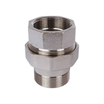 Соединение быстроразъемое (американка) STOUT - 1"1/2 (ВР/НР, латунь никелированая, плоск.уплотнение)