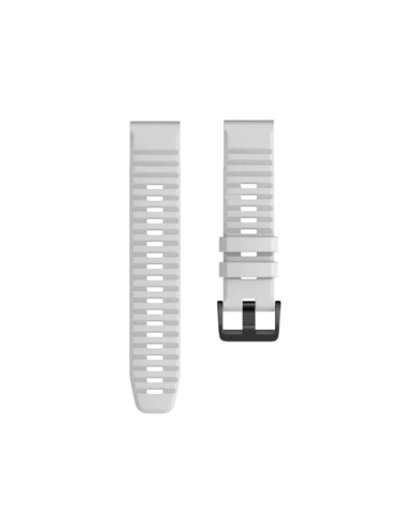 Ремешок быстросъемный 22 мм силиконовый для Garmin Fenix 7, Fenix 6, Fenix 5, Fenix 5 plus, Quatix 5, MARQ, Forerunner 935 / 945, instinct, instinct 2, Epix Gen 2 Белый