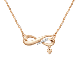 Колье «Сияние бесконечности» из красного золота с фианитами