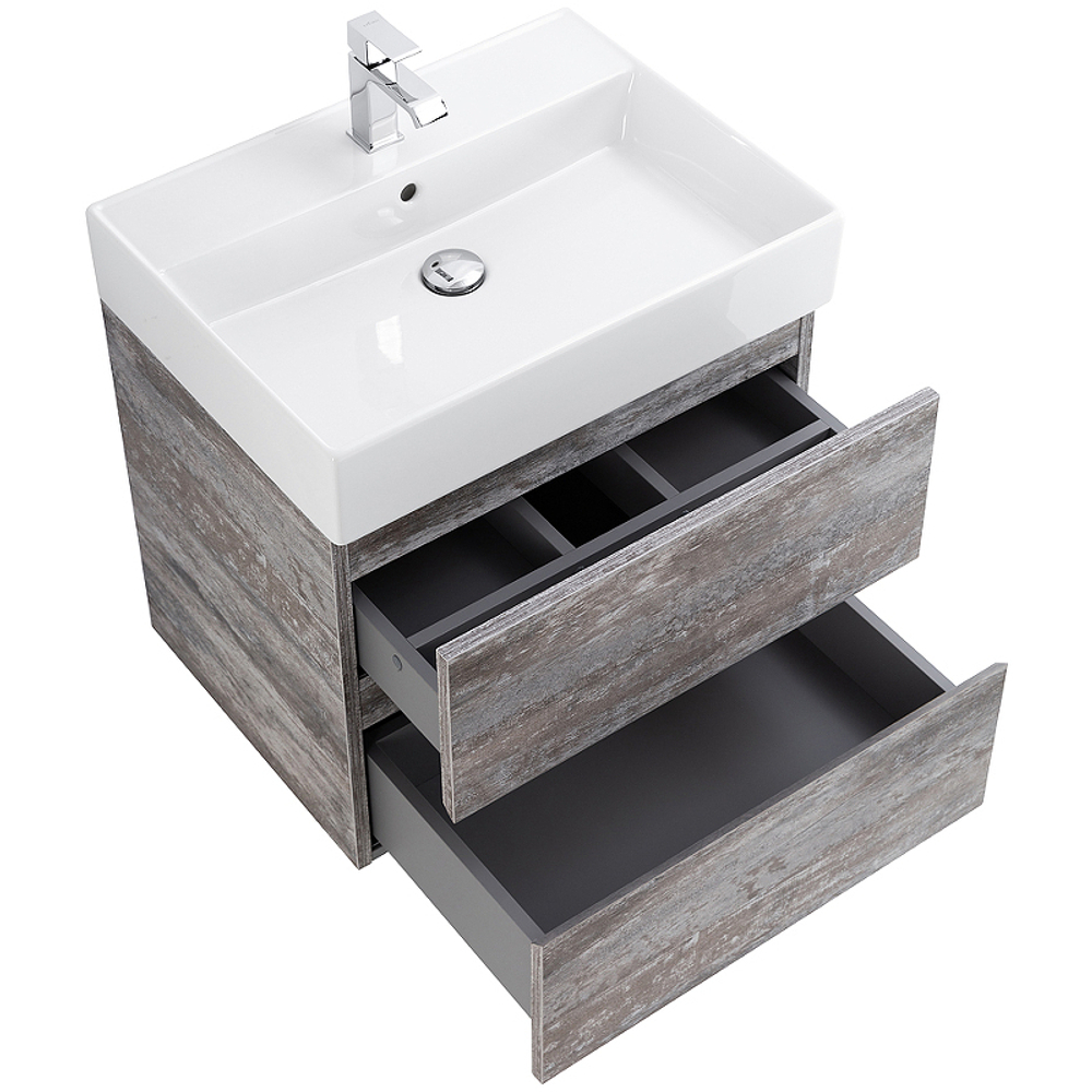 Тумба под раковину Cezares Molveno 46 60 MOLVENO 46-60-2C-SO-LG подвесная Legno Grigio