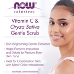 NOW Foods, Solutions, нежный скраб, витамин С и рис посевной, 4 жидких унции (118 мл)