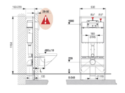 Комплект инсталляции с унитазом Roca MATEO 893100010 с  сиденьем микролифт и клавишей смыва схема
